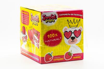 Карамельное сердце Sweet Pops с животными 10 гр